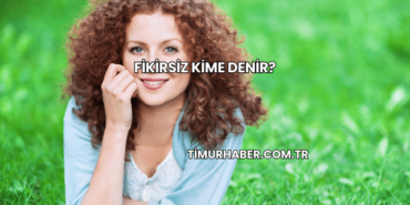 Fikirsiz Kime Denir?