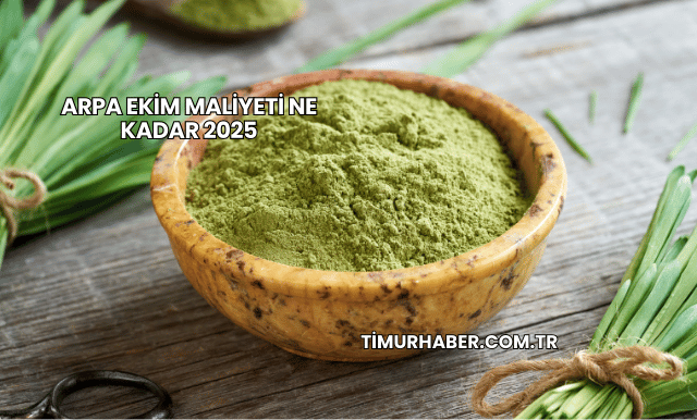 Arpa Ekim Maliyeti Ne Kadar 2025