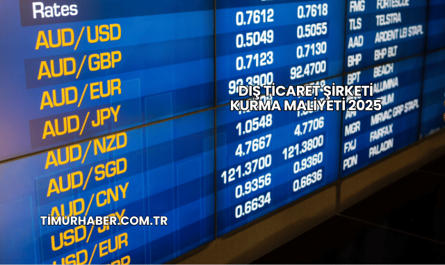 Dış Ticaret Şirketi Kurma Maliyeti 2025