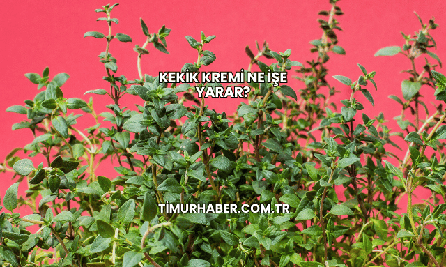 Kekik Kremi Ne İşe Yarar?