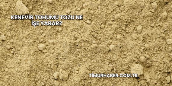 Kenevir Tohumu Tozu Ne İşe Yarar?